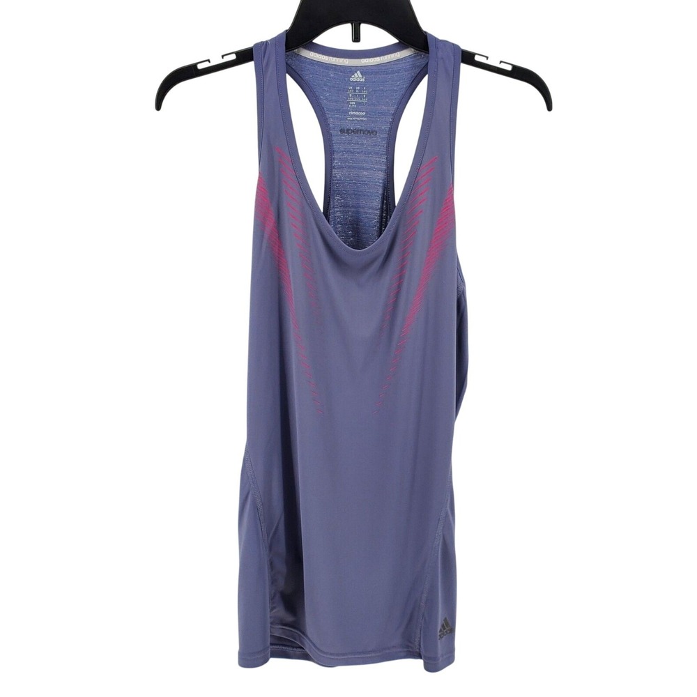 Adidas Supernova Climacool Running Tank Top Womens XL Purple Pink Racerback Mesh